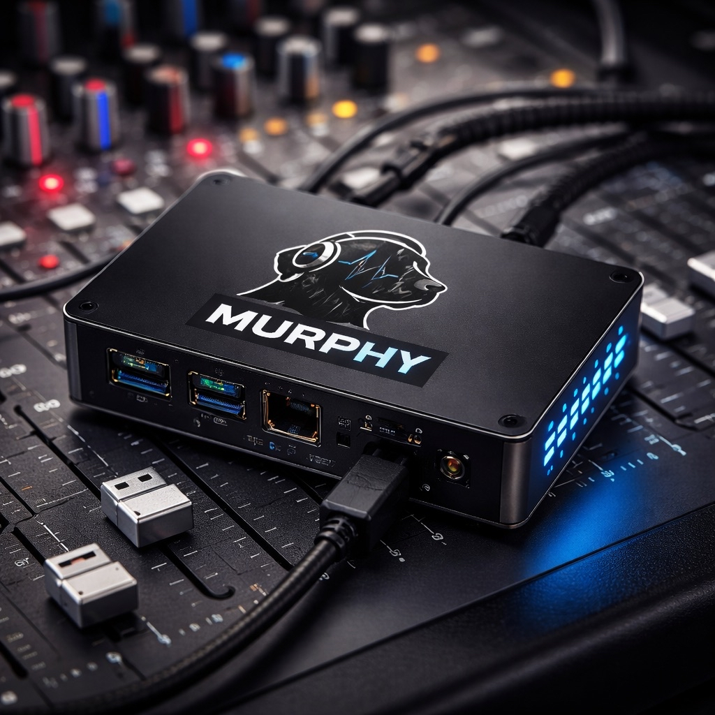 Murphy — AI production intelligence hardware on a mixing console